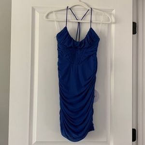 NWT Ruched prom dress halter style